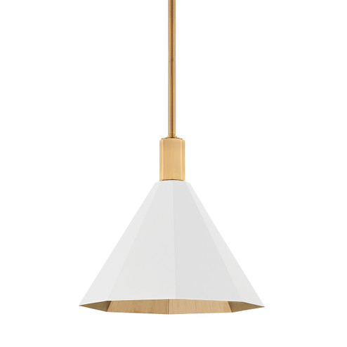 Huntley One Light Pendant in Patina Brass (67|F8315PBRSWH)