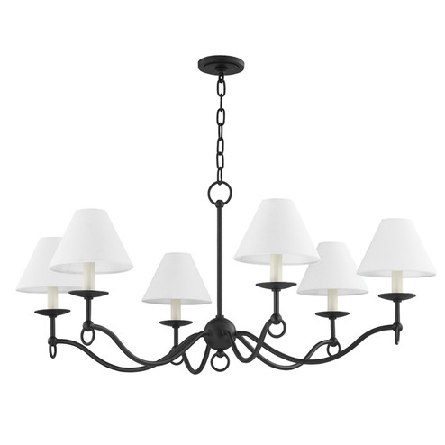 Massi Eight Light Chandelier in Forged Iron (67|F7043FOR)