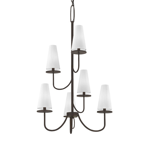 Marcel Six Light Chandelier in Textured Bronze (67|F6297TBZ)