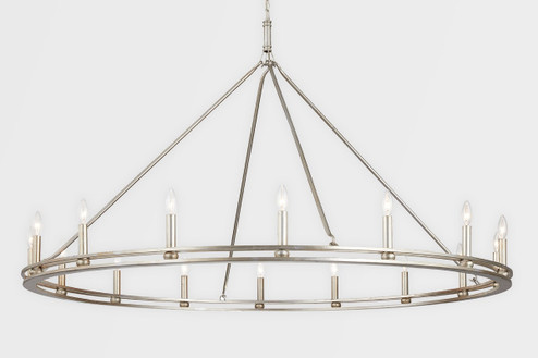 Sutton 16 Light Chandelier in Champagne Silver Leaf (67|F6244CPL)