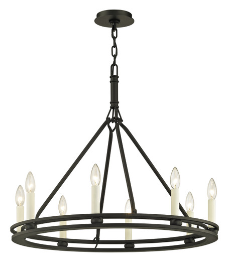 Sutton Eight Light Chandelier in Textured Black (67|F6236)