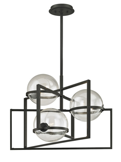 Elliot Three Light Chandelier in Textured Black (67|F6223)