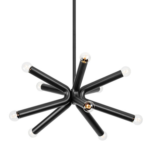 Dash Ten Light Chandelier in Soft Black (67|F6145SBK)