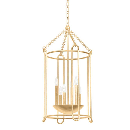 Lassen Six Light Lantern in Vintage Gold Leaf (67|F4619VGL)