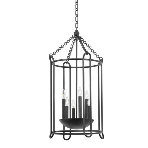 Lassen Six Light Lantern in Black Iron (67|F4619BI)