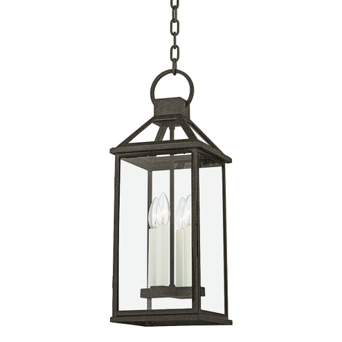 Sanders Four Light Outdoor Lantern in French Iron (67|F2749FRN)