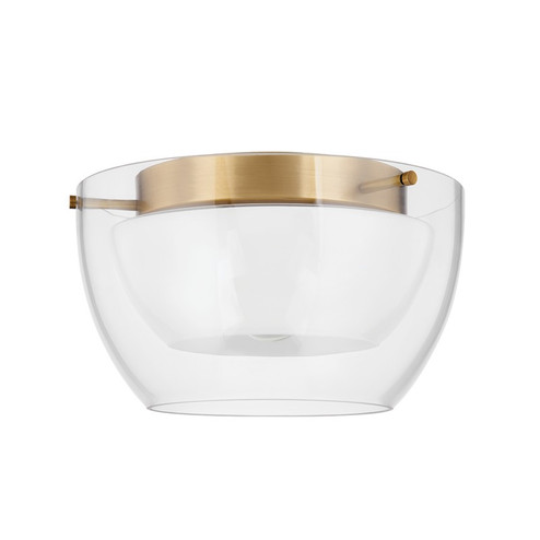 Dutton One Light Flush Mount in Patina Brass (67|C5114PBR)