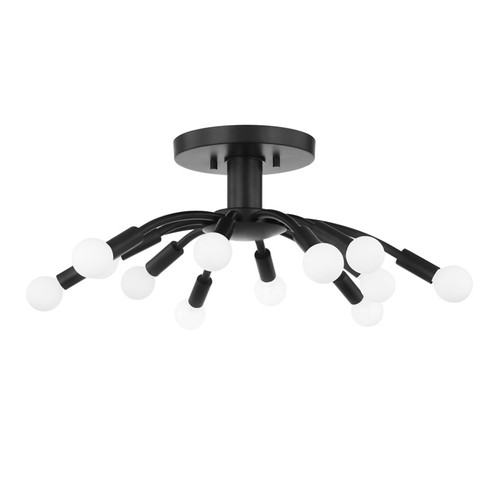 Tristan 12 Light Semi Flush Mount in Soft Black (67|C2812SBK)