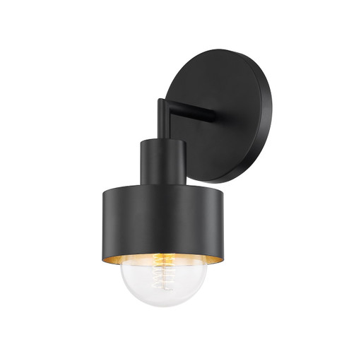 North One Light Wall Sconce in Soft Black/Gold Leaf (67|B8711SBKGL)