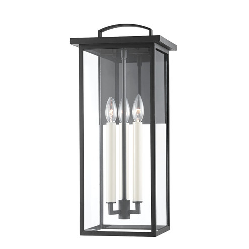 Eden Four Light Outdoor Wall Sconce in Textured Black (67|B7523TBK)