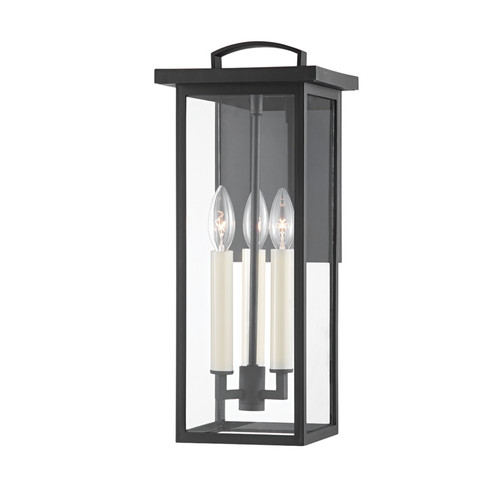 Eden Three Light Outdoor Wall Sconce in Textured Black (67|B7522TBK)