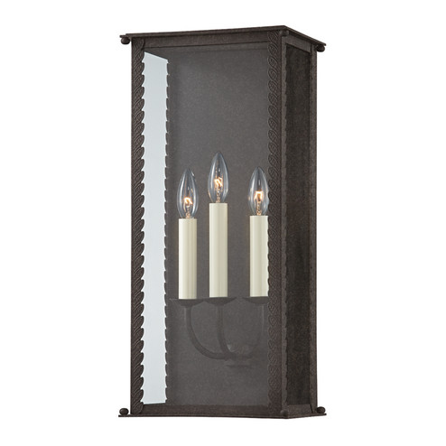 Zuma Three Light Outdoor Wall Sconce in French Iron (67|B6713FRN)