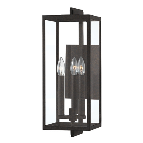 Nico Three Light Outdoor Wall Sconce in French Iron (67|B5513FRN)
