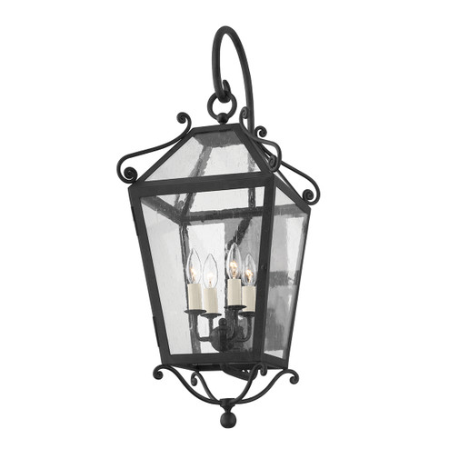 Santa Barbara County Four Light Wall Sconce in French Iron (67|B4124FRN)