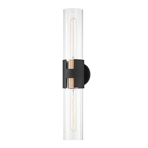 Amado Two Light Wall Sconce in Patina Brass (67|B3232PBRTBK)