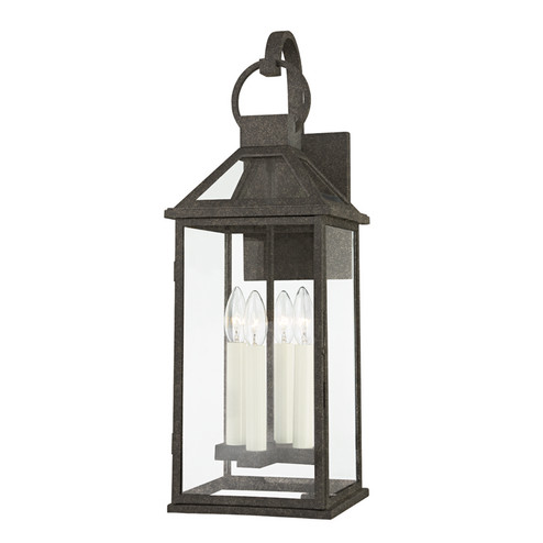 Sanders Four Light Outdoor Wall Sconce in French Iron (67|B2743FRN)
