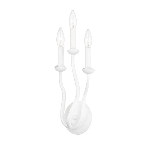 Reign Three Light Wall Sconce in Gesso White (67|B1083GSW)