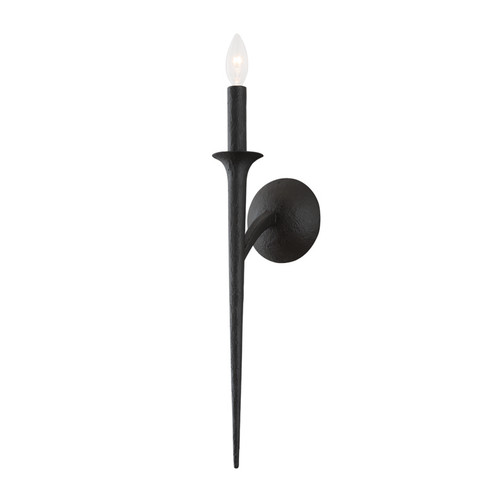 Luca One Light Wall Sconce in Black Iron (67|B1071BI)