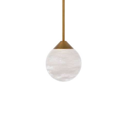 Quest LED Mini Pendant in Aged Brass (529|BPD40206AB)