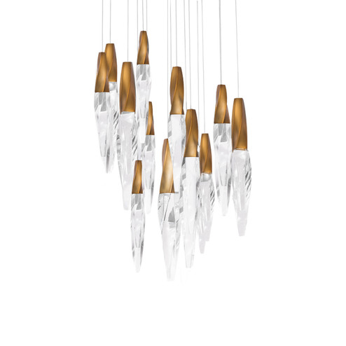 Kindjal LED Pendant in Aged Brass (529|BPD13215AB)