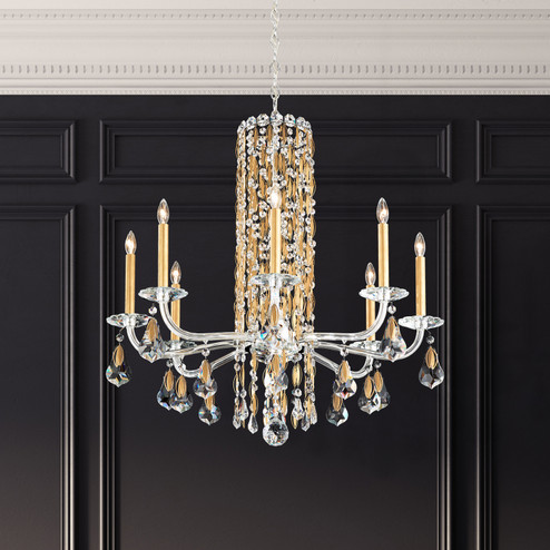 Siena Eight Light Chandelier in Black (53|RS83081N51H)