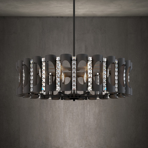 Twilight Eight Light Pendant in Black (53|MR1008NBK1O)