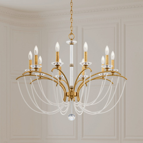 Priscilla Ten Light Chandelier in Heirloom Silver (53|BC7110N44O)