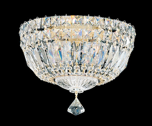 Petit Crystal Deluxe Four Light Flush Mount in Silver (53|589140O)