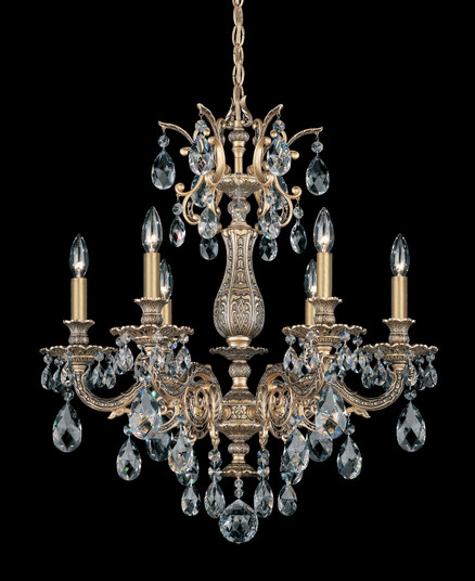 Milano Six Light Chandelier in Antique Silver (53|567648S)