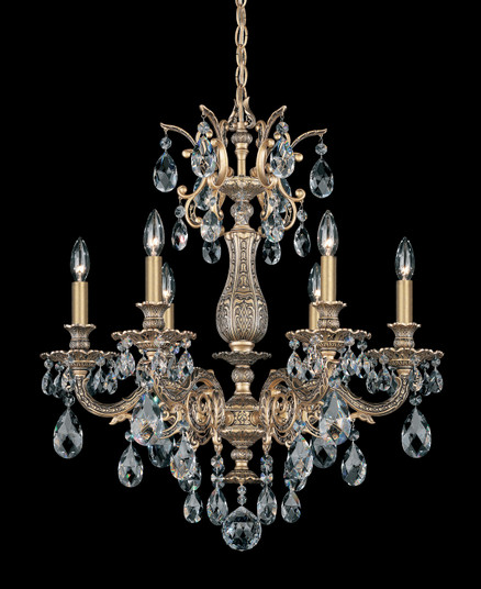 Milano Six Light Chandelier in Parchment Gold (53|567627R)