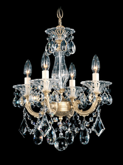La Scala Four Light Chandelier in Etruscan Gold (53|534423R)