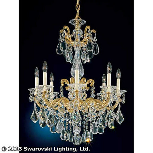 La Scala Eight Light Chandelier in Heirloom Gold (53|500722)