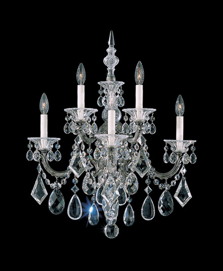 La Scala Five Light Wall Sconce in Antique Silver (53|500348R)