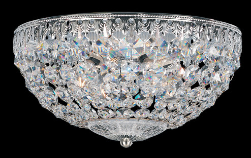 Petit Crystal Four Light Flush Mount in Polished Silver (53|156040O)
