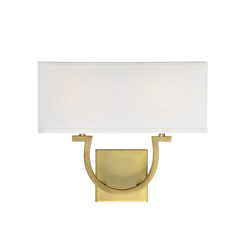 Rhodes Two Light Wall Sconce in Warm Brass (51|99982322)
