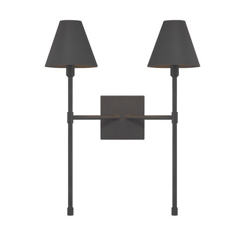 Jefferson Two Light Wall Sconce in Matte Black (51|95202289)