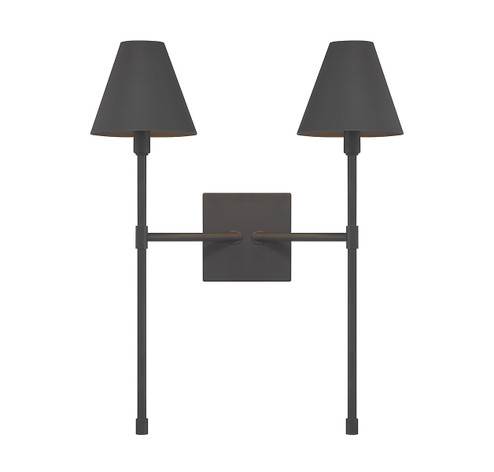 Jefferson Two Light Wall Sconce in Matte Black (51|95202289)