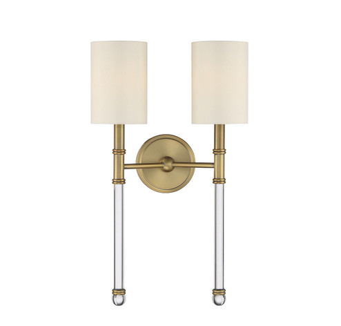 Fremont Two Light Wall Sconce in Warm Brass (51|91032322)