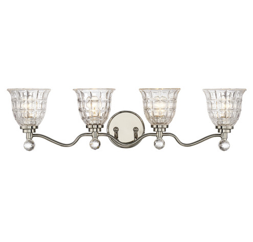 Birone Four Light Bath Bar in Polished Nickel (51|88804109)