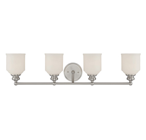 Melrose Four Light Bath Bar in Satin Nickel (51|868364SN)