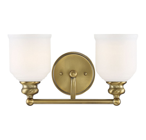 Melrose Two Light Bath Bar in Warm Brass (51|868362322)