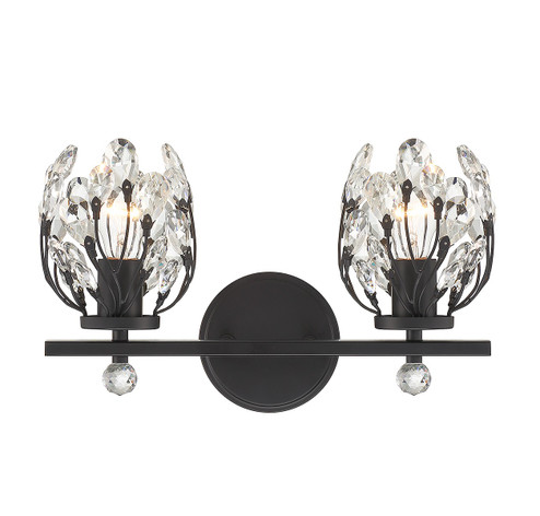 Moreno Two Light Bathroom Vanity in Matte Black (51|866012BK)