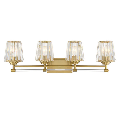 Garnet Four Light Bathroom Vanity in Warm Brass (51|860014322)