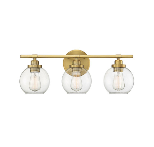 Carson Three Light Bath Bar in Warm Brass (51|840503322)