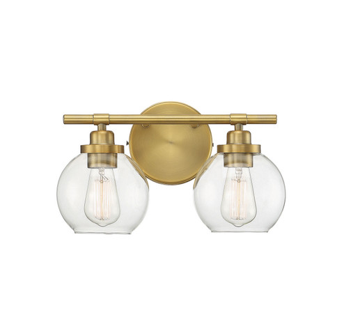 Carson Two Light Bath Bar in Warm Brass (51|840502322)