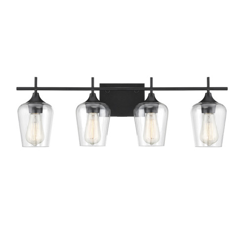 Octave Four Light Bath Bar in Black (51|840304BK)