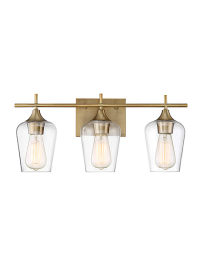 Octave Three Light Bath Bar in Warm Brass (51|840303322)