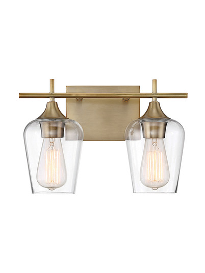 Octave Two Light Bath Bar in Warm Brass (51|840302322)