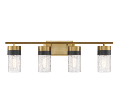 Brickell Four Light Bathroom Vanity in Warm Brass (51|836004322)