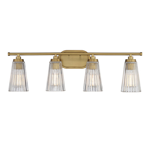 Chantilly Four Light Bathroom Vanity in Warm Brass (51|817454322)